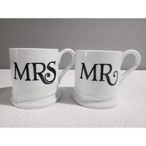 I Godinger & Co MRS & MR COFFEE MUGS Wedding Engagement Gift Open Stock